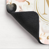 Modern pompoenmonogram – gepersonaliseerd Initiaal Muismat (Hoek)