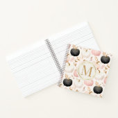 Modern pompoenmonogram – gepersonaliseerd Initiaal Notitieboek (Binnen)