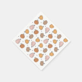 Modern pompoenpatroon - Papieren servetten (Hoek)