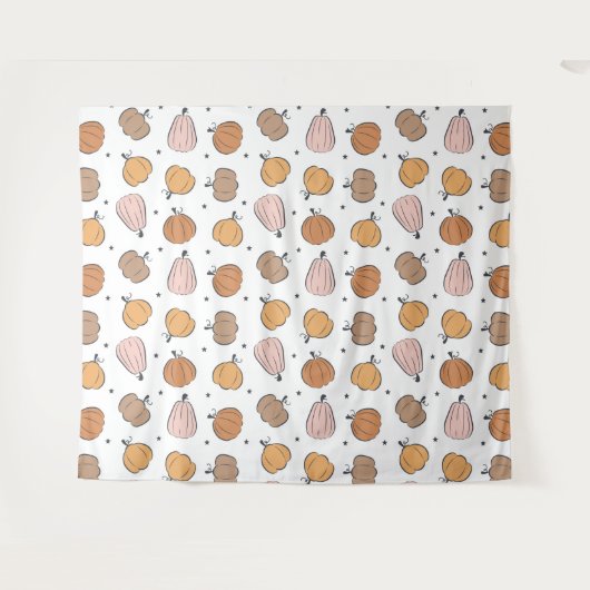 Modern pompoenpatroon - Tapestry Wandkleed (Voorkant (horizontaal))