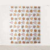 Modern pompoenpatroon - Tapestry Wandkleed (Voorkant)