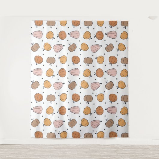 Modern pompoenpatroon - Tapestry Wandkleed (Voorkant)