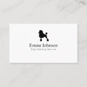 Modern Poodle Logo hondenlopen Visitekaartje (Voorkant)