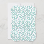 Modern Pool Blue Umbrella Vrijgezellenfeest Kaart (Achterkant)