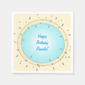 Modern Pool Splash gepersonaliseerde verjaardag se Servet (Voorkant)