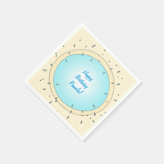 Modern Pool Splash gepersonaliseerde verjaardag se Servet (Hoek)