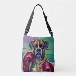 Modern Pop Art Boxer Dog Boxing Athlete 360° Crossbody Tas