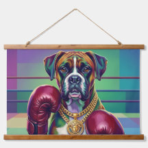 Modern Pop Art Boxer Dog Boxing Athlete