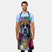 Modern Pop Art Boxer Dog Boxing Athlete Schort (Gedragen)