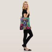 Modern Pop Art Boxer Dog Boxing Athlete Tote Bag (Op model)