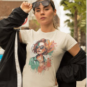 Modern-Pop-Art Frauenportrait T-shirt