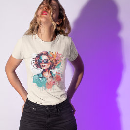 Modern-Pop-Art Frauenportrait T-shirt