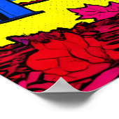 Modern Pop Art Halloween Graveyard Poster (Hoek)