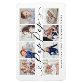 Modern Pop Pop Script Kleinkinderen Fotocollage Magneet (Verticaal)