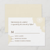 Modern Poppies Wedding RSVP Card - Ammond (Voorkant / Achterkant)