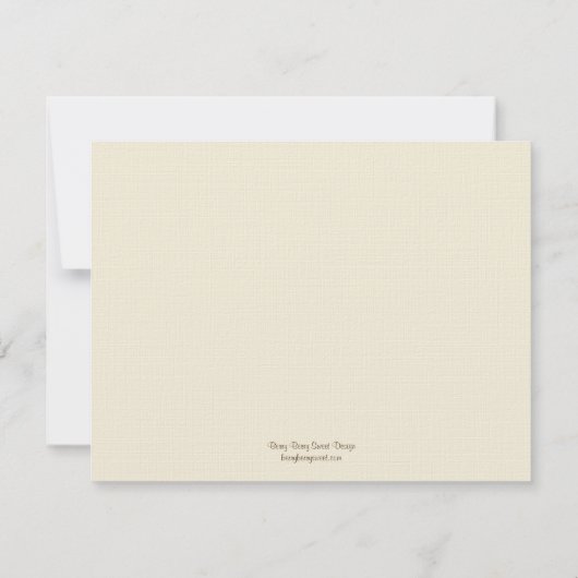 Modern Poppies Wedding RSVP Card - Ammond (Achterkant)