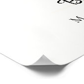 Modern Poppin Bottle Champagne Baby shower Welkom Poster (Hoek)