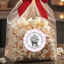 Modern Poppin' Valentijnsdag Ronde Sticker