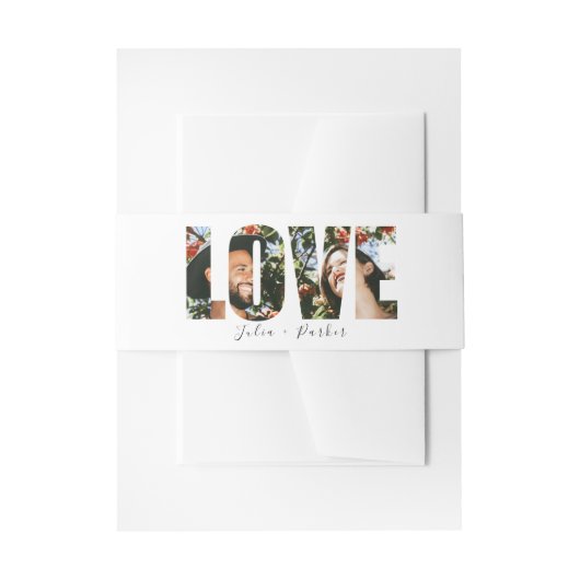 Modern Poppy Red Wedding Uitnodigingen Wikkel (Voorkant Voorbeeld)