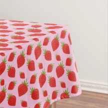 Modern Popular Trendy Red Pink Strawberry Pattern