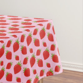 Modern Popular Trendy Red Pink Strawberry Pattern Tafelkleed