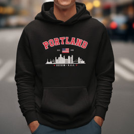 Modern Portland Cityscape Hoodie