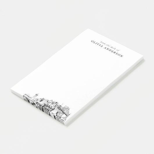 Modern Portland professioneel geschenk gepersonali Post-it® Notes (Schuin)