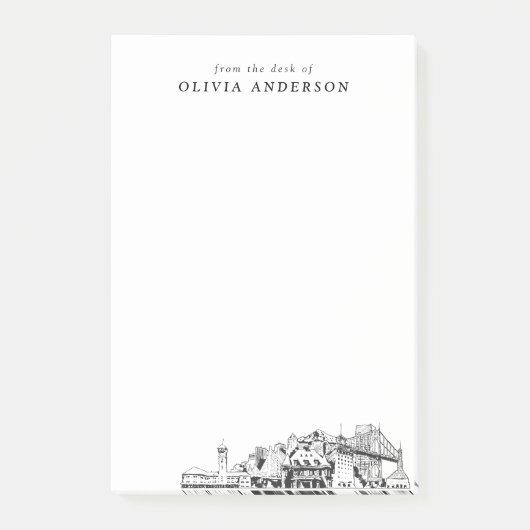Modern Portland professioneel geschenk gepersonali Post-it® Notes (Voorkant)