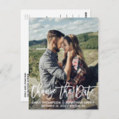 Modern Portrait Afbeelding Verander de datum Brief Briefkaart (Voorkant / Achterkant)