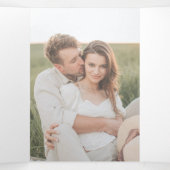 Modern portret foto collage overlay bruiloft drieluik uitnodiging (Binnenkant midden)