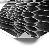 Modern Portret van Zeeschildpad zwart wit   Poster (Hoek)