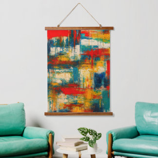 Modern Portuguese Abstract Color Block Wall Tapest Hangend Wandkleed