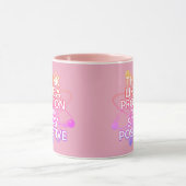 Modern Positive Science Quote Cool Girly Pink Mok (Midden)