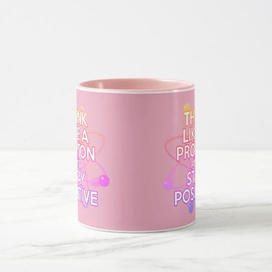 Modern Positive Science Quote Cool Girly Pink Mok (Midden)