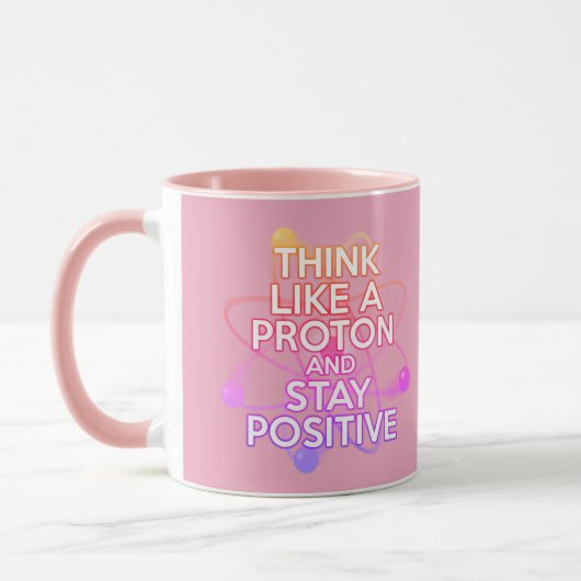 Modern Positive Science Quote Cool Girly Pink Mok (Links)