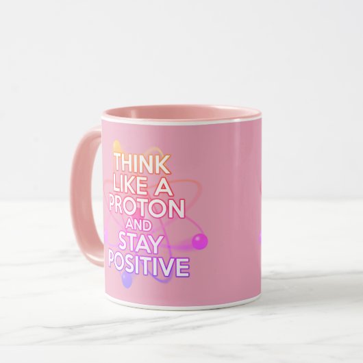 Modern Positive Science Quote Cool Girly Pink Mok (Voorkant links)