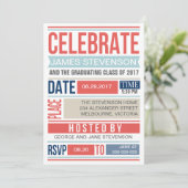 Modern poster afstuderen aankondiging (Staand voorkant)