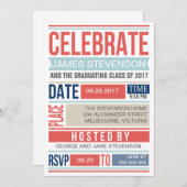 Modern poster afstuderen aankondiging (Voorkant / Achterkant)