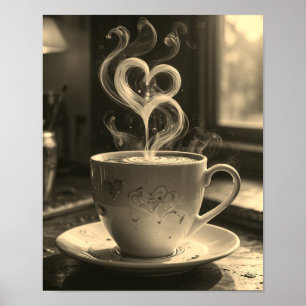 Modern poster art print koffie