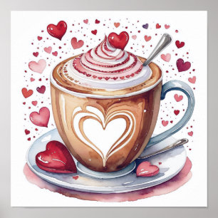 Modern poster art print koffie