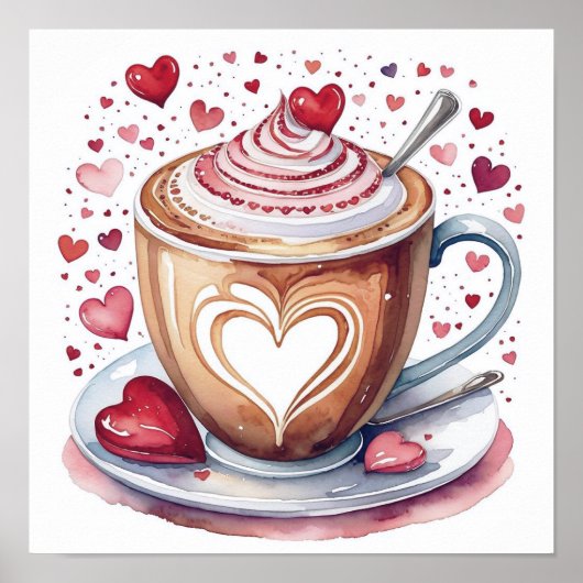 Modern poster art print koffie (Voorkant)