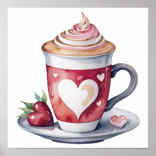 Modern poster art print koffie