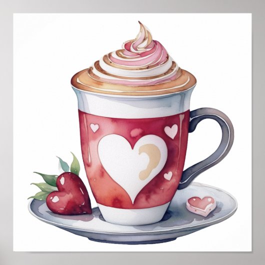 Modern poster art print koffie (Voorkant)