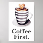 Modern poster art print koffie (Voorkant)