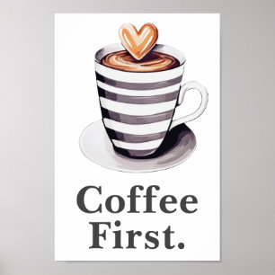 Modern poster art print koffie