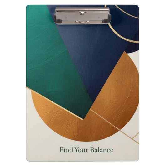 Modern poster minimalistisch met overlappende drie klembord (Voorkant)