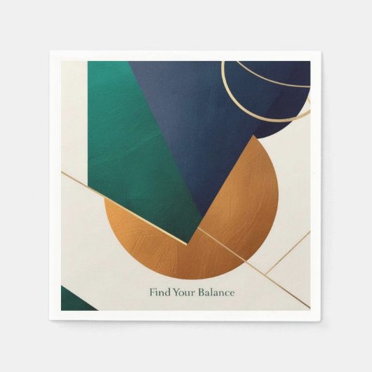 Modern poster minimalistisch met overlappende drie servet (Voorkant)