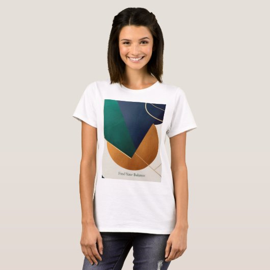 Modern poster minimalistisch met overlappende drie t-shirt (Voorkant volledig)