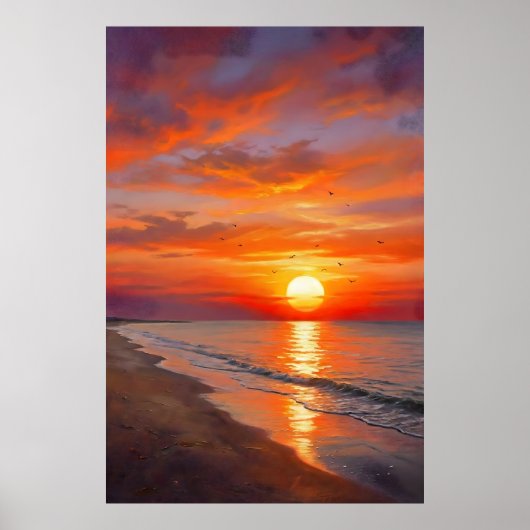 Modern Poster Nature Sunset Wall Art Home Decor (Voorkant)