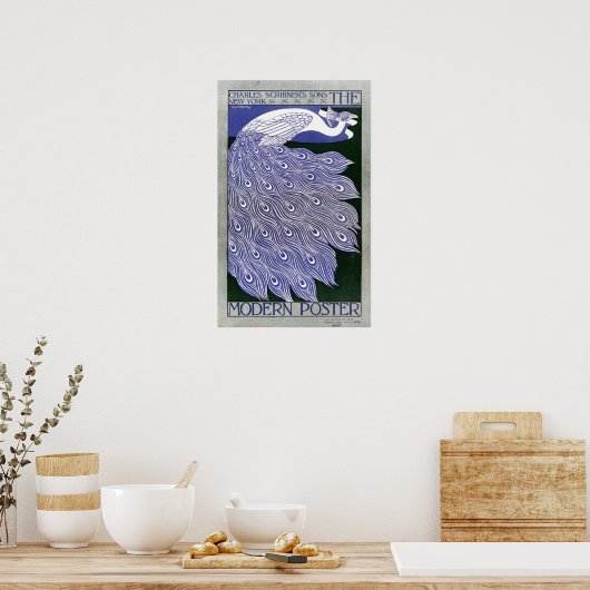  modern Poster Peacock Magazine Hoesje (Keuken)